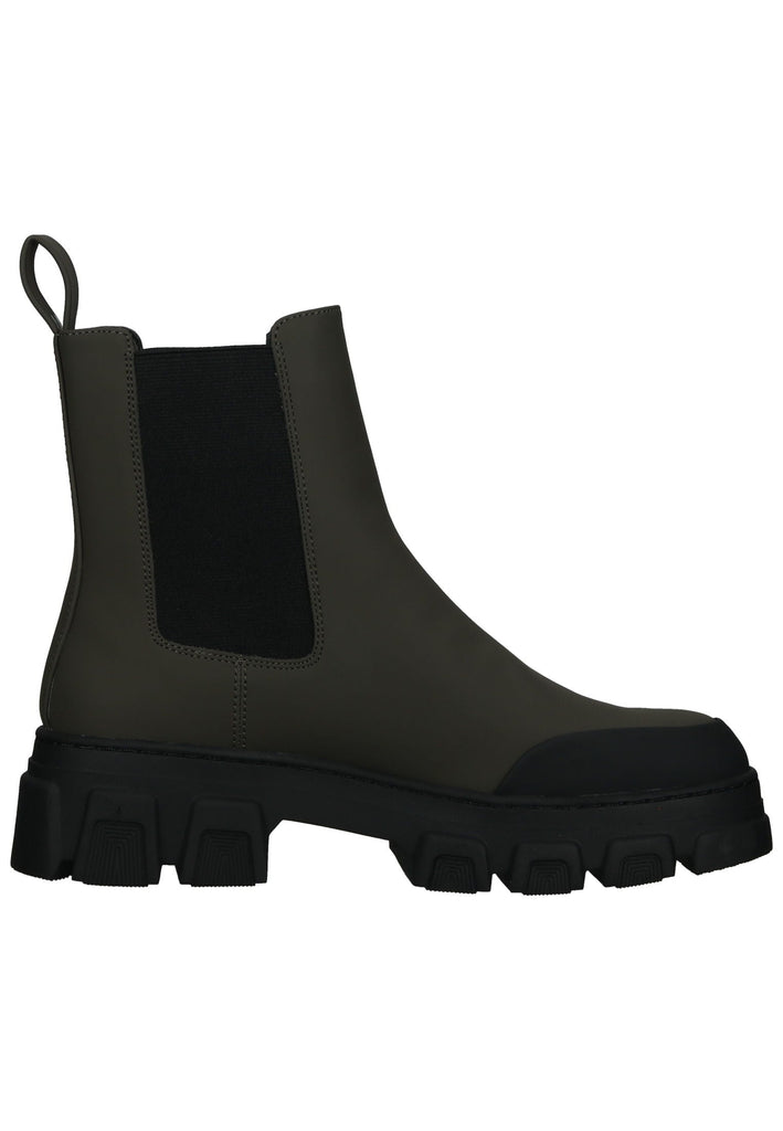 Tamaris Stiefelette Lederimitat/Textil Olive/Schwarz