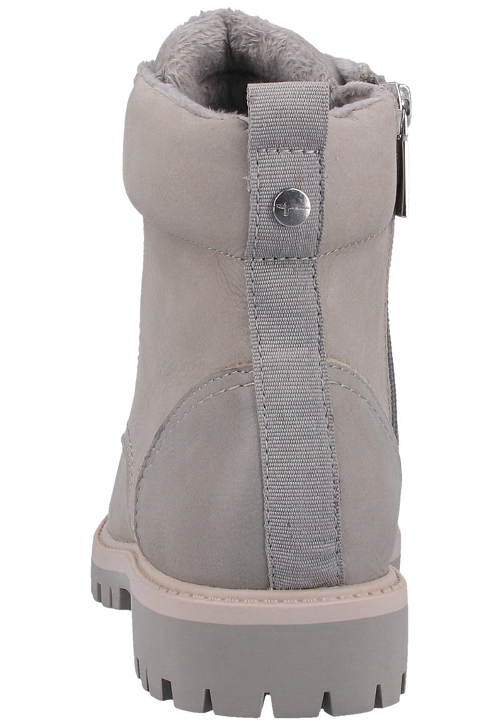 Tamaris Stiefelette Nubukleder Hellgrau Warmfutter