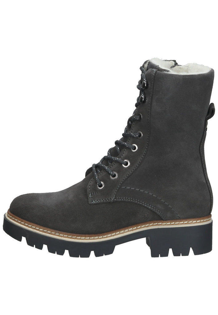 Tamaris Stiefelette Veloursleder Anthracite Warmfutter
