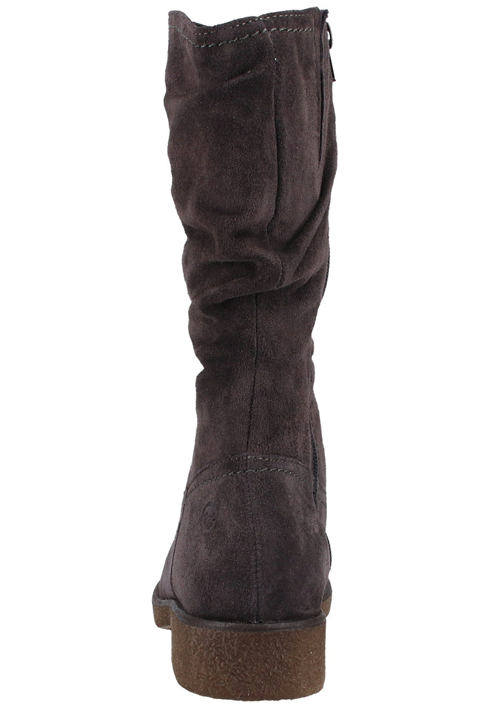 Tamaris Stiefelette Veloursleder Anthracite Warmfutter