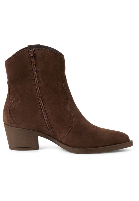 Tamaris Stiefelette Veloursleder Mocca