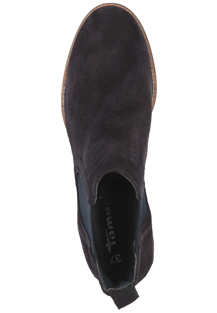 Tamaris Stiefelette Veloursleder Navy