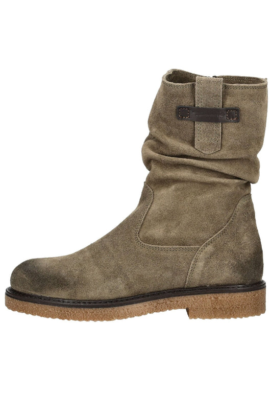 Tamaris Stiefelette Veloursleder Sage Warmfutter