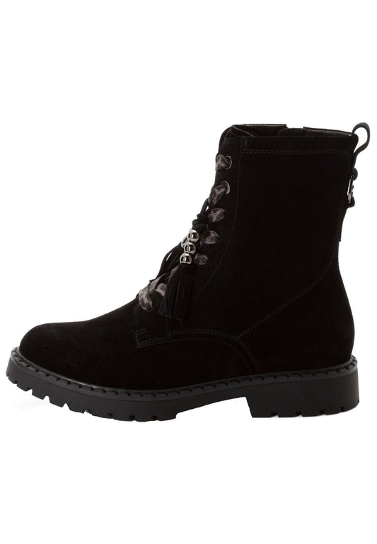 Tamaris Stiefelette Veloursleder Schwarz