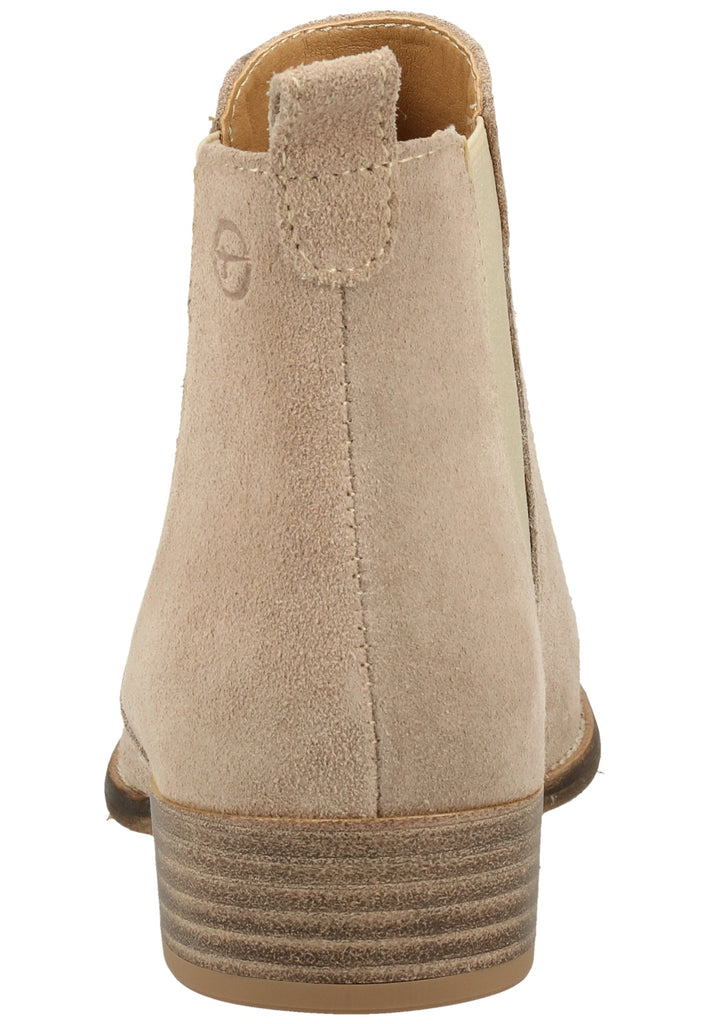 Tamaris Stiefelette Veloursleder Taupe
