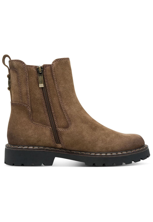 Tamaris Stiefelette Veloursleder/Textil Camel