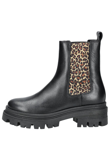 Stiefeletten Tamaris Stiefelette Leder Schwarz