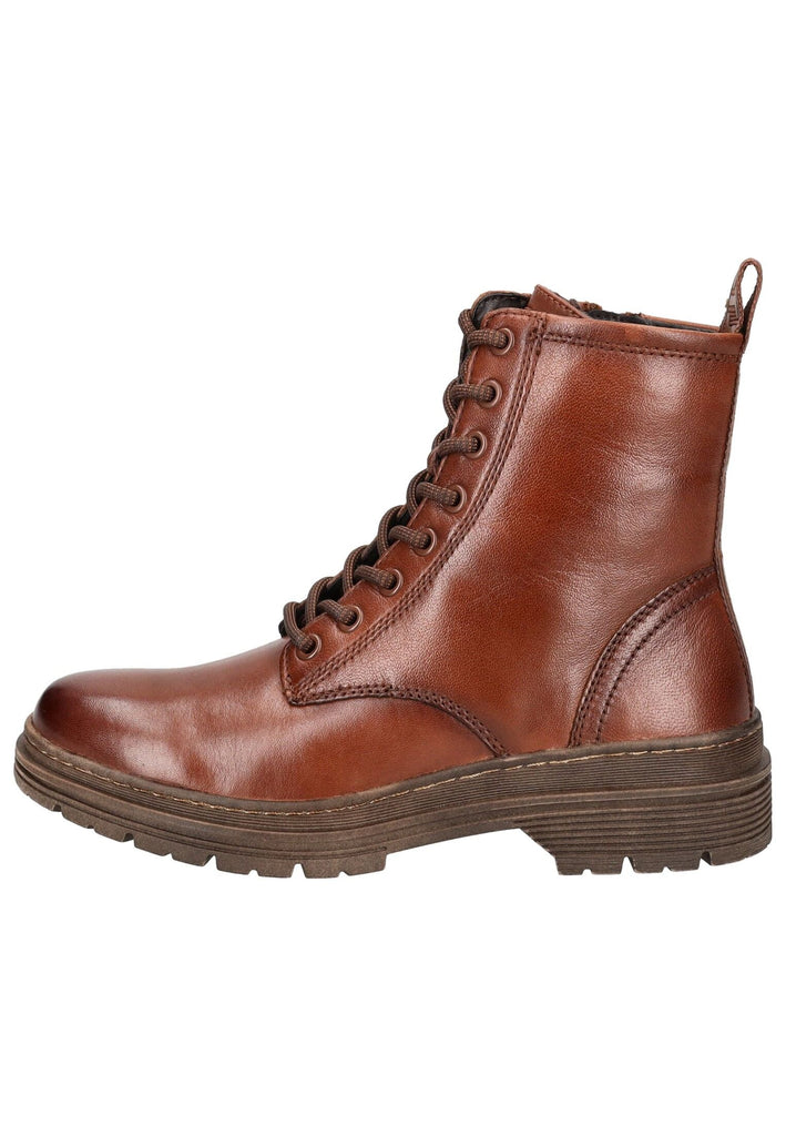 Stiefeletten Tamaris Stiefelette Leder/Textil Braun Warmfutter