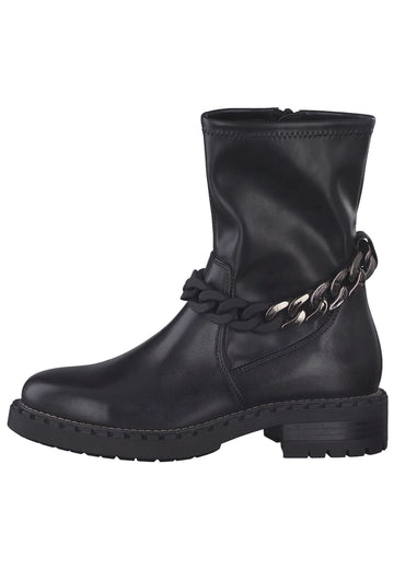 Stiefeletten Tamaris Stiefelette Leder/Textil Schwarz