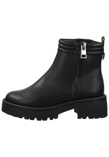 Stiefeletten Tamaris Stiefelette Lederimitat Schwarz Warmfutter