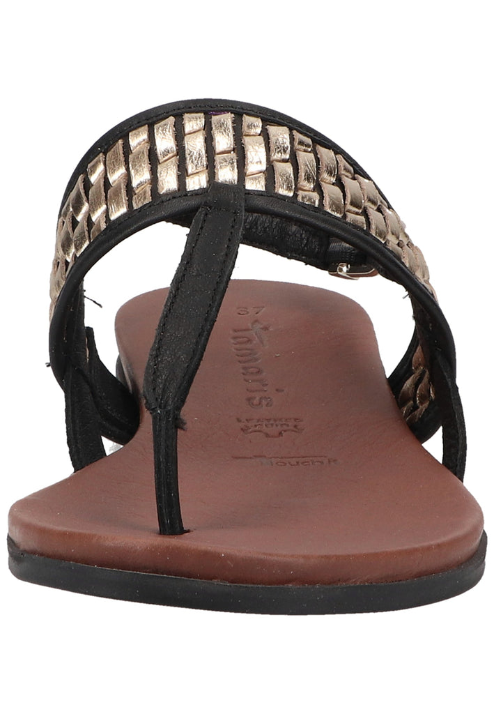 Tamaris Zehensteg Leder Schwarz