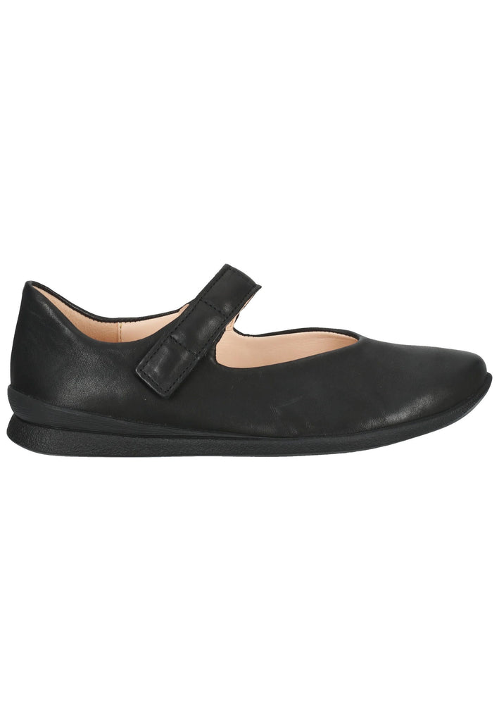 Think! Ballerinas Glattleder Schwarz