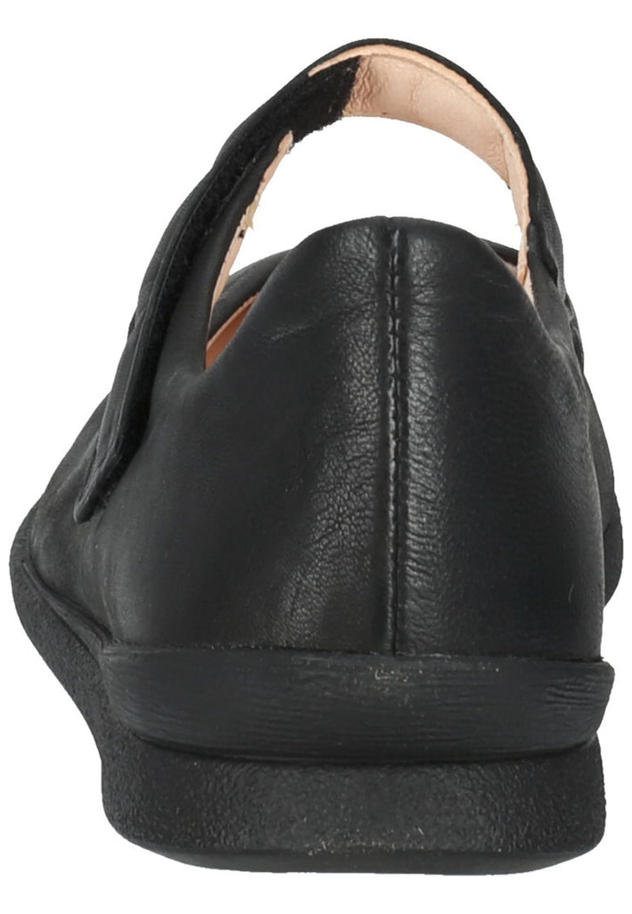 Think! Ballerinas Glattleder Schwarz