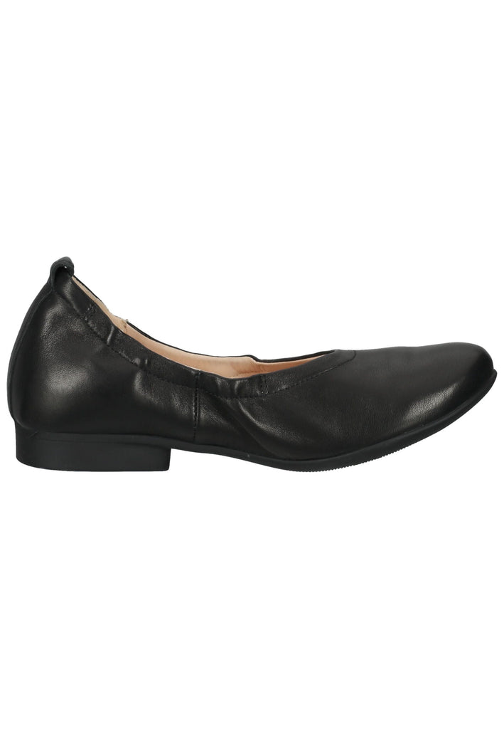 Think! Ballerinas Glattleder Schwarz
