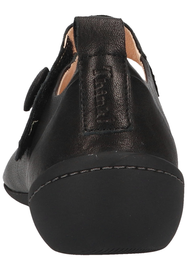 Think! Ballerinas Glattleder Schwarz