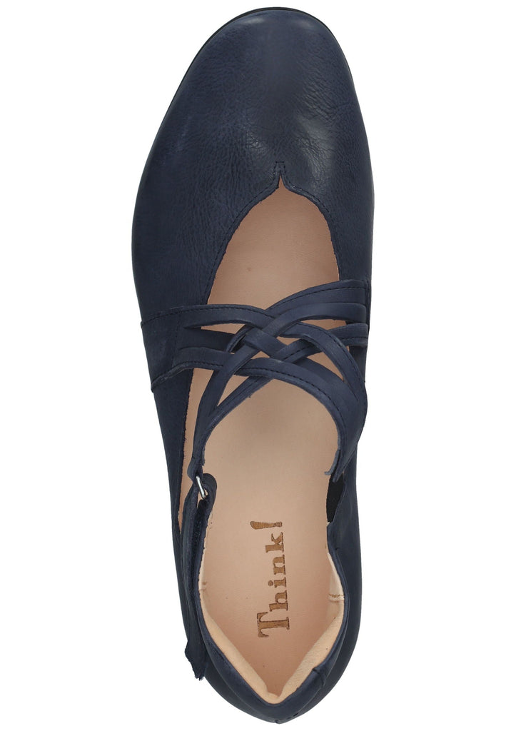 Think! Ballerinas Leder Blau