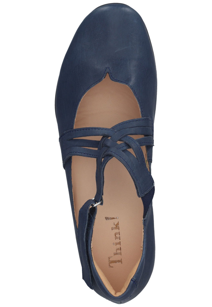 Think! Ballerinas Leder Blau