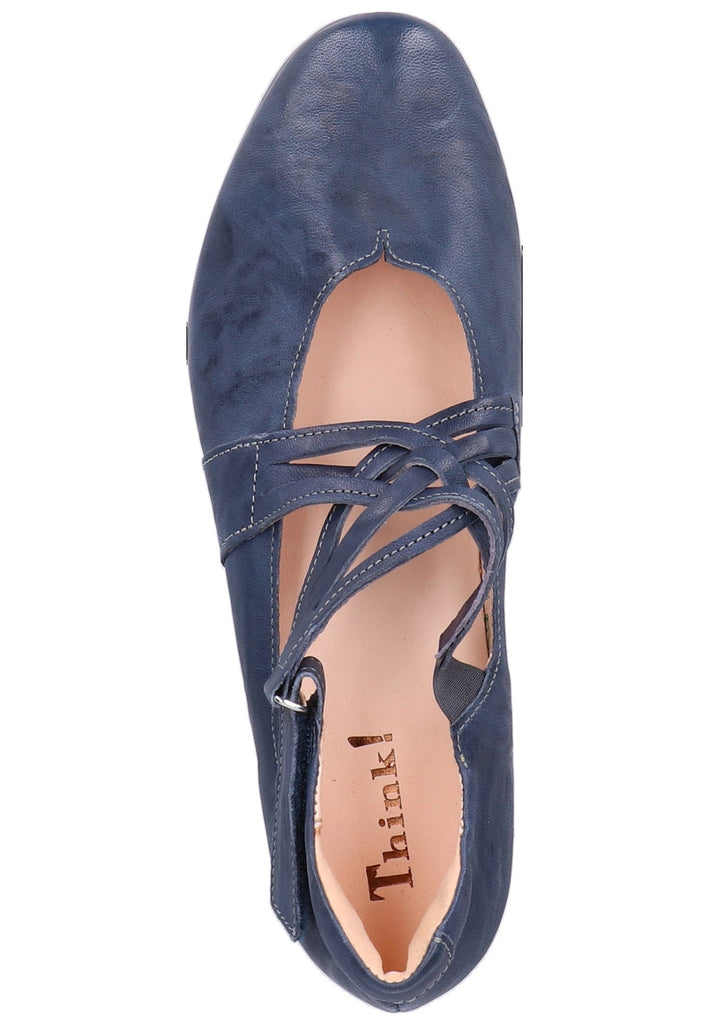 Think! Ballerinas Leder Blau