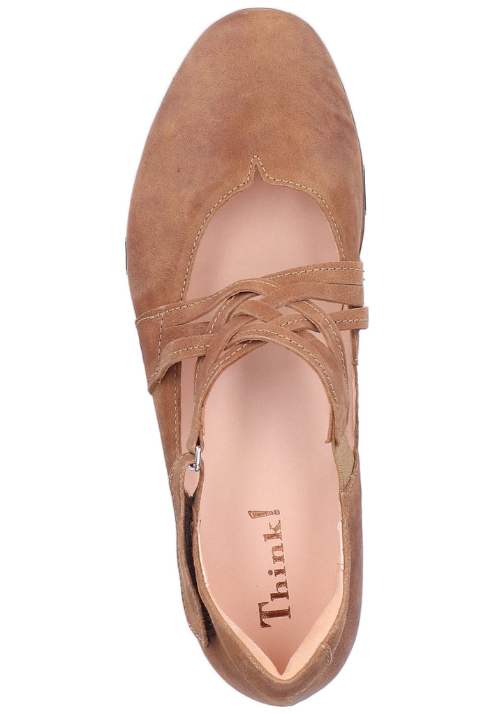 Think! Ballerinas Leder Braun