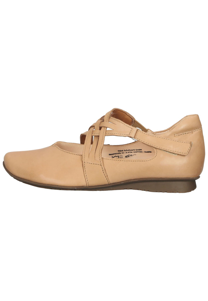 Think! Ballerinas Leder Caramel