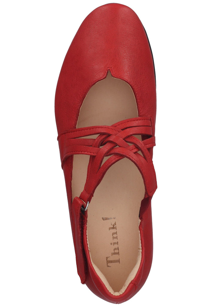 Think! Ballerinas Leder Rot