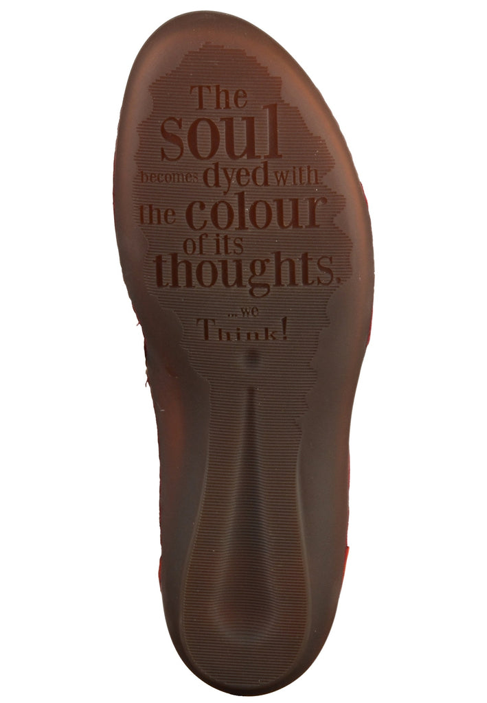 Think! Ballerinas Leder Rot