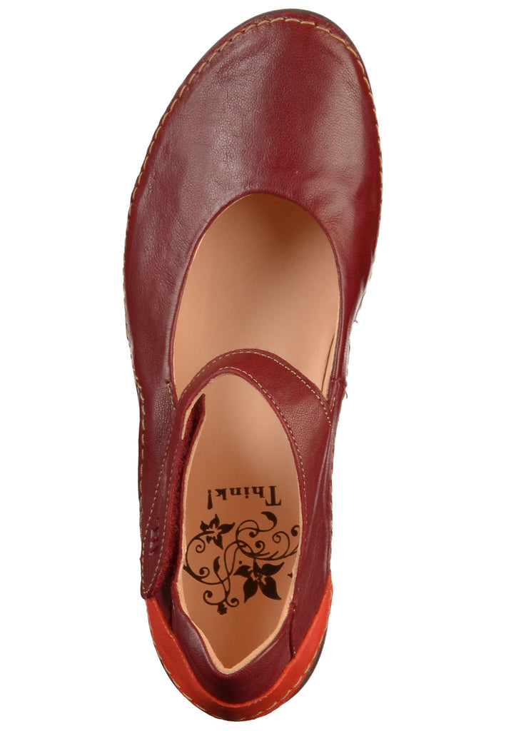 Think! Ballerinas Leder Rot