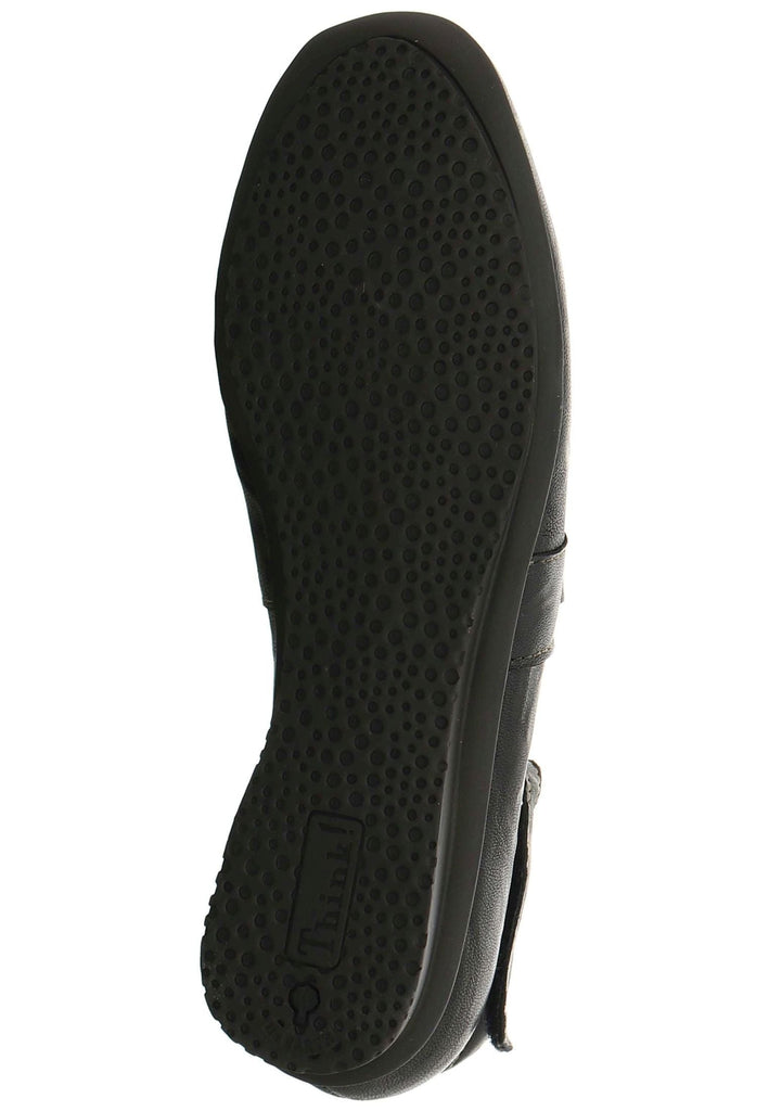 Think! Ballerinas Leder Schwarz