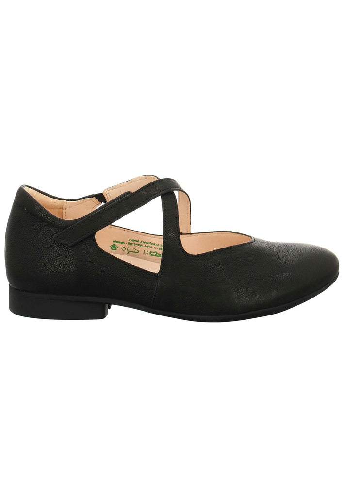 Think! Ballerinas Leder Schwarz