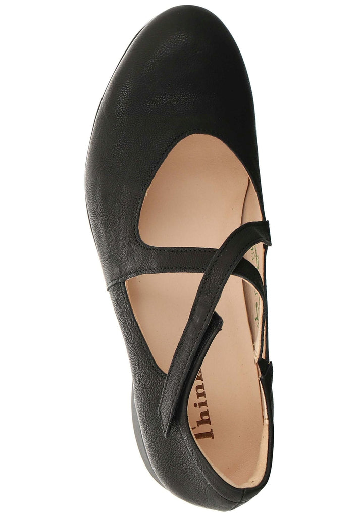 Think! Ballerinas Leder Schwarz