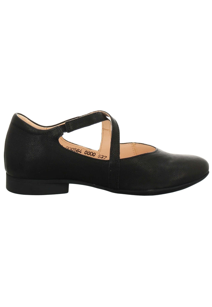Think! Ballerinas Leder Schwarz