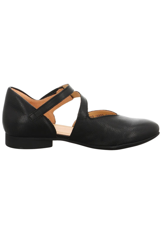 Think! Ballerinas Leder Schwarz
