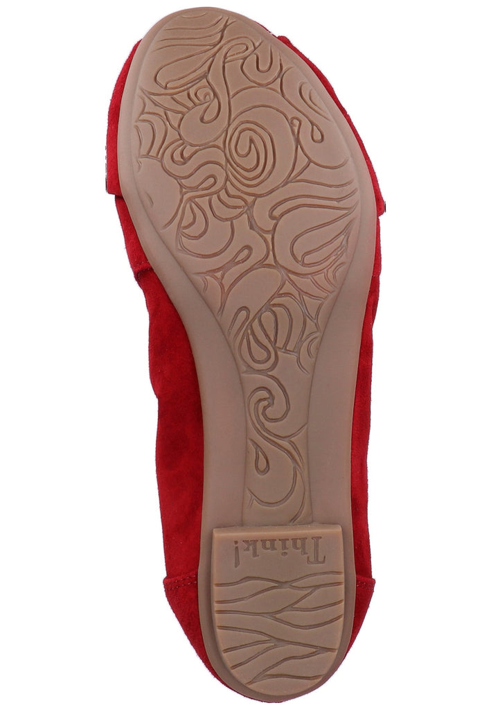 Think! Ballerinas Nubukleder Rot