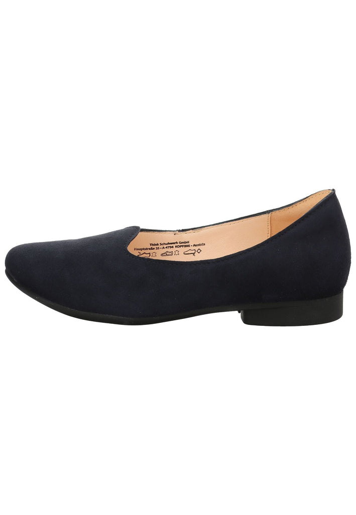 Ballerinas Think! Ballerinas Veloursleder Dunkelblau