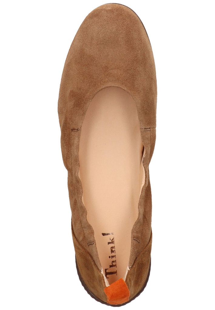 Think! Ballerinas Veloursleder Braun