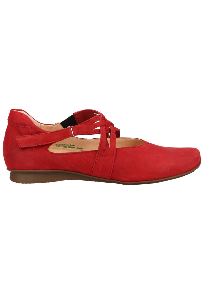 Think! Ballerinas Veloursleder Cherry