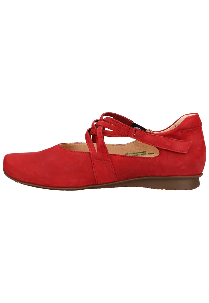 Think! Ballerinas Veloursleder Cherry