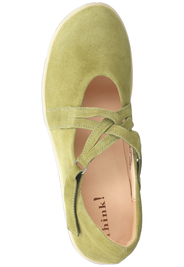 Think! Ballerinas Veloursleder Grün