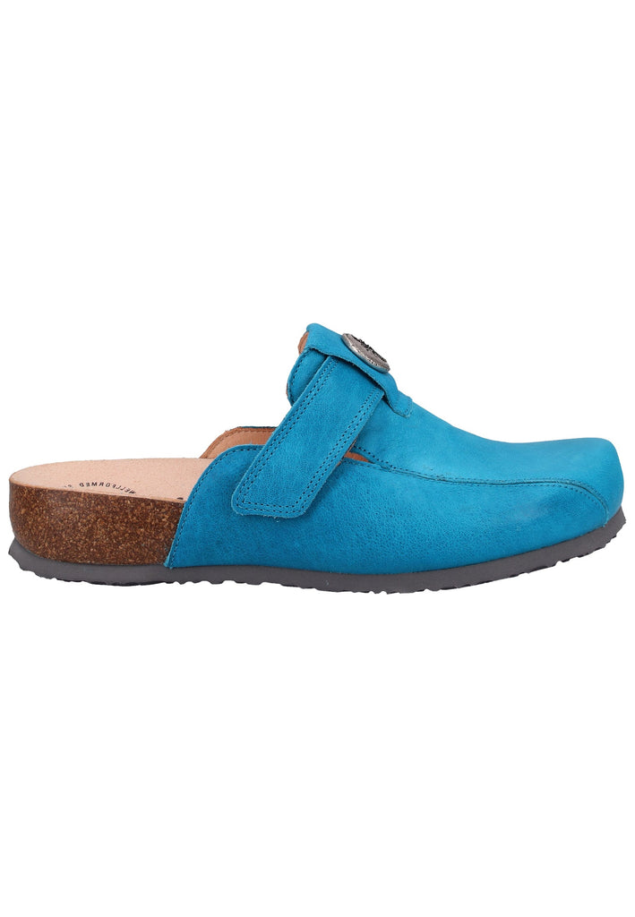 Think! Clogs Leder Hellblau