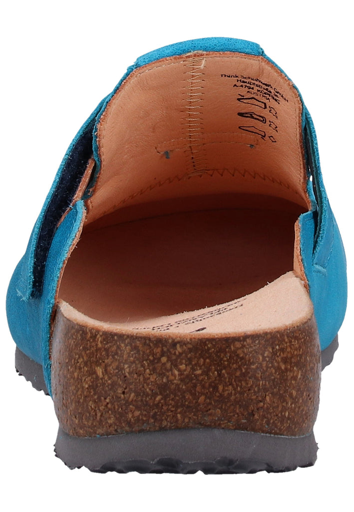 Think! Clogs Leder Hellblau