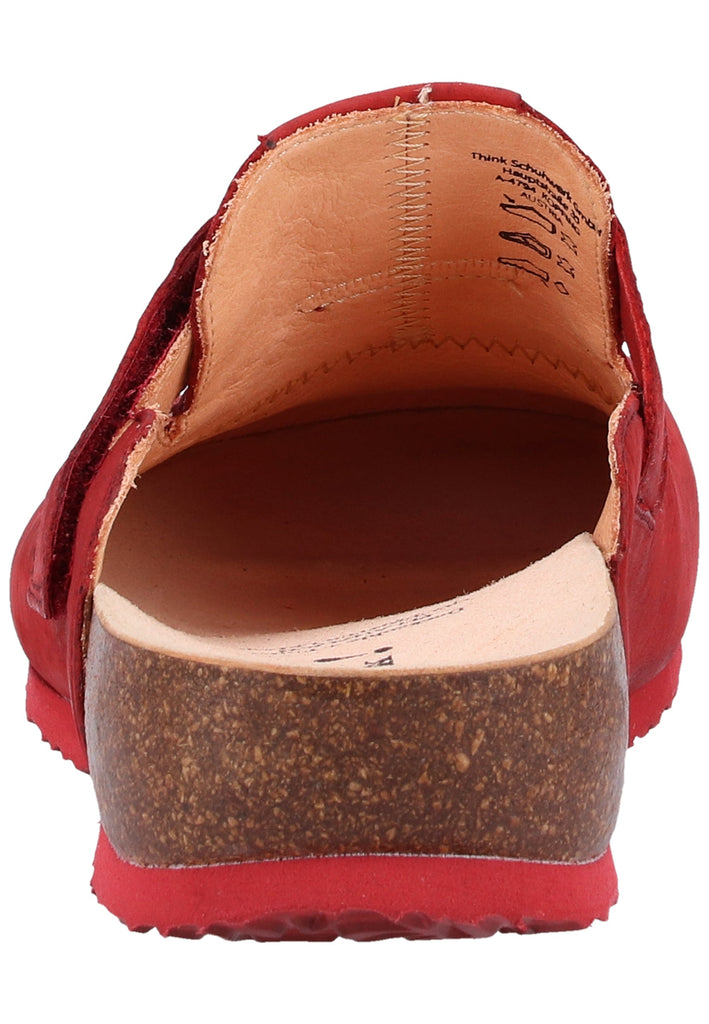 Think! Clogs Leder Rot