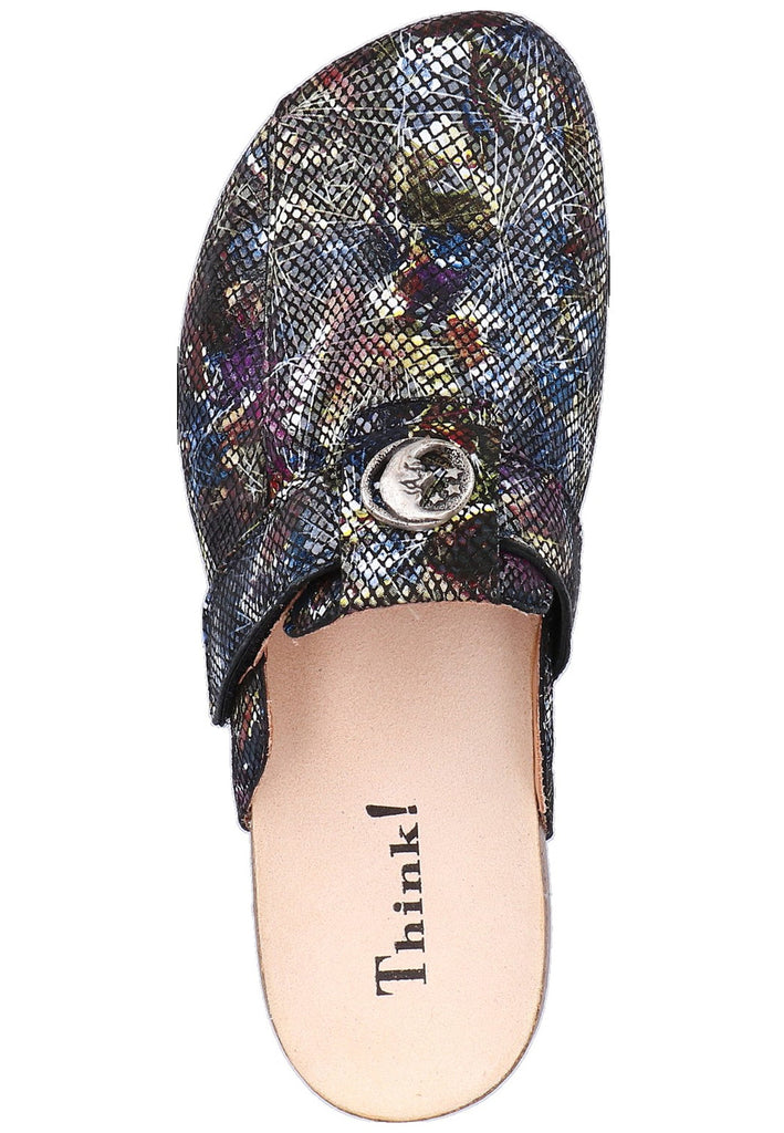 Think! Clogs Leder Schwarz