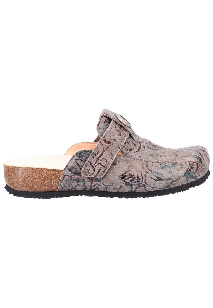 Think! Clogs Leder Taupe