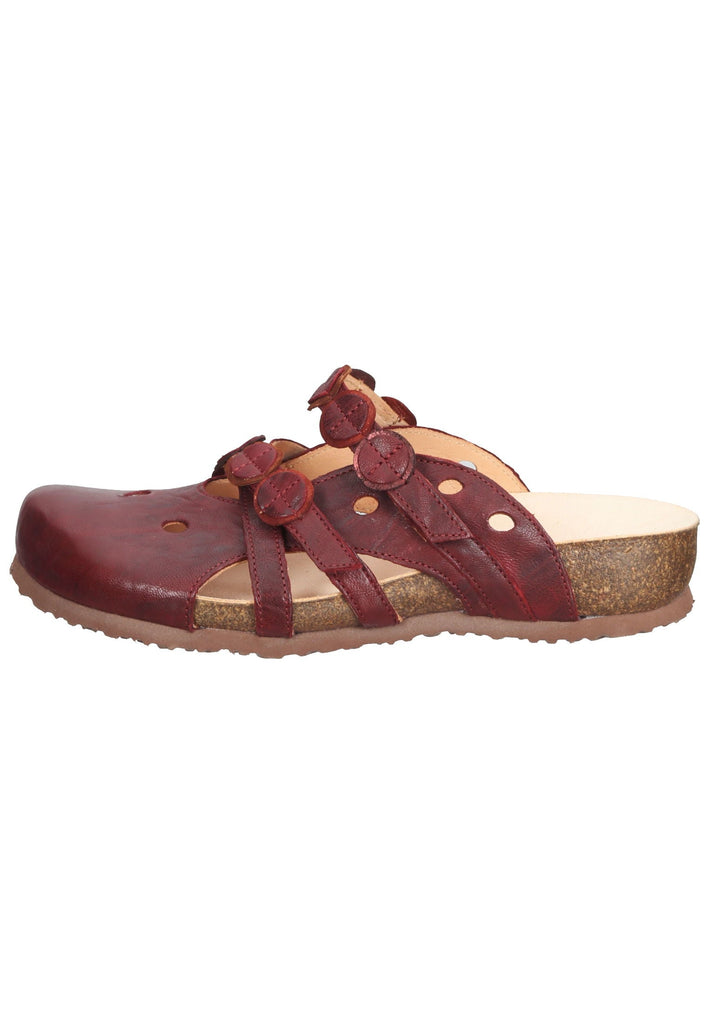 Think! Clogs Nappaleder Dunkelrot