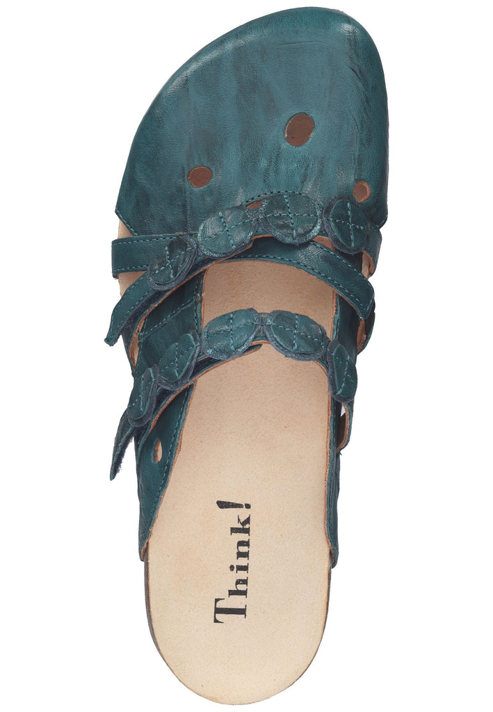 Think! Clogs Nappaleder Petrol