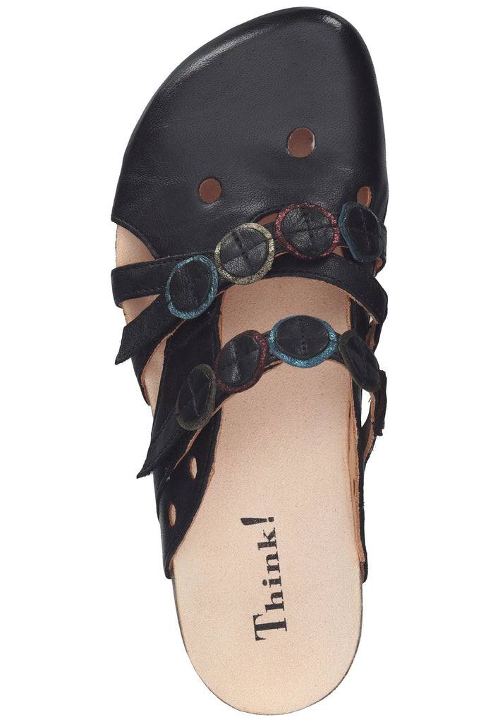 Think! Clogs Nappaleder Schwarz