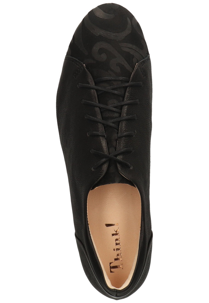 Think! Halbschuhe Glattleder Schwarz