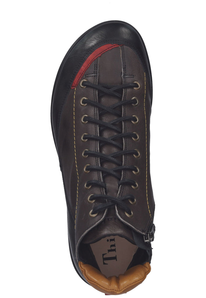 Think! Halbschuhe Glattleder Schwarz/Grau