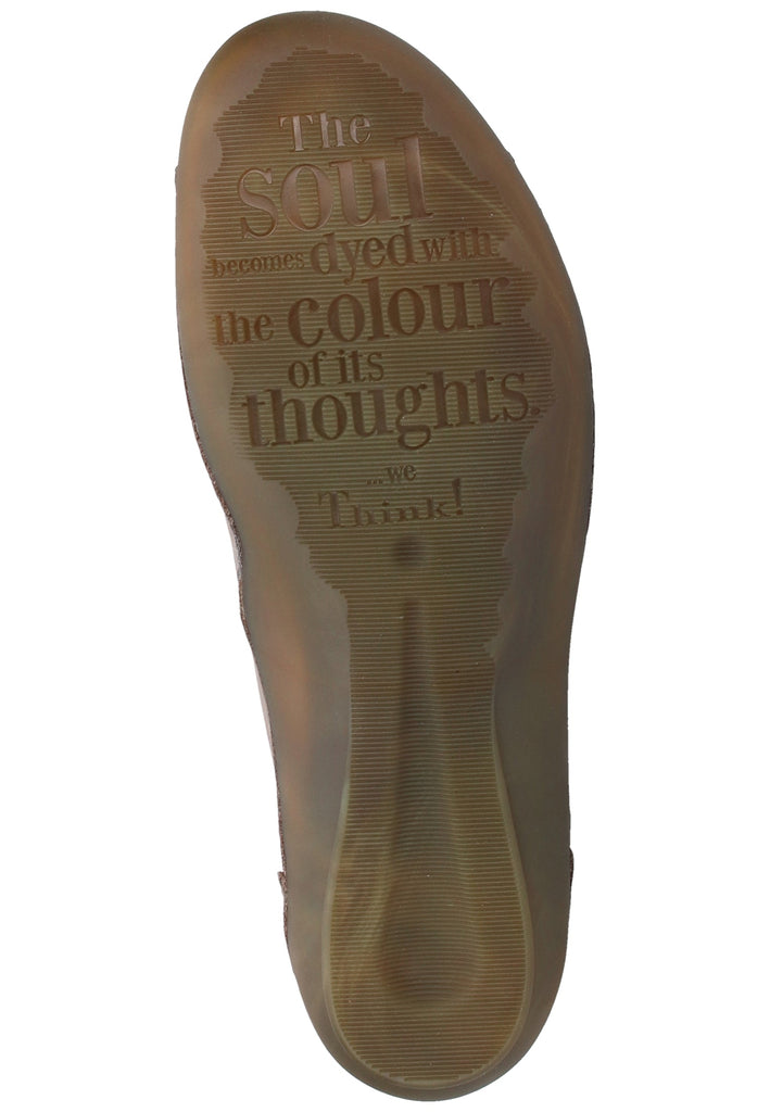 Think! Halbschuhe Leder Antrazit