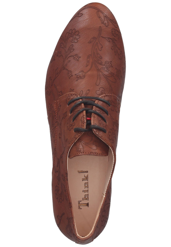 Think! Halbschuhe Leder Cognac